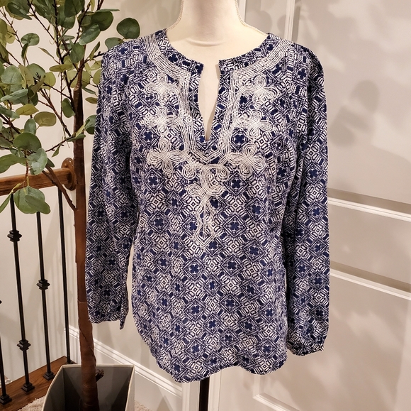 J. Crew Tunic Embroidered Blouse - Picture 4 of 5